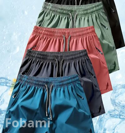 5 Set of Men'S Athletic Shorts, Summer Casual Quick-Dry Shorts with Elastic Waistband