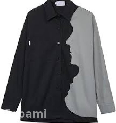 Abstract Face Print Button-Up Shirt | Modern Streetwear