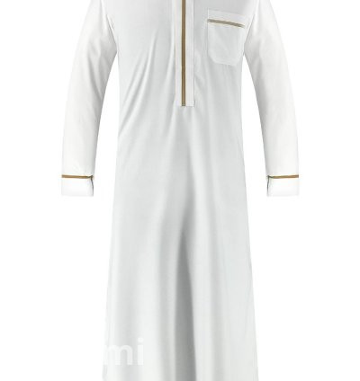 White Simple and Classy Jalabia – Elegant & Comfortable